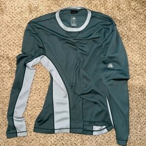 Nike ACG Men's Green & White Long Sleeve Shirt - Size Small, Outdoor Performance
